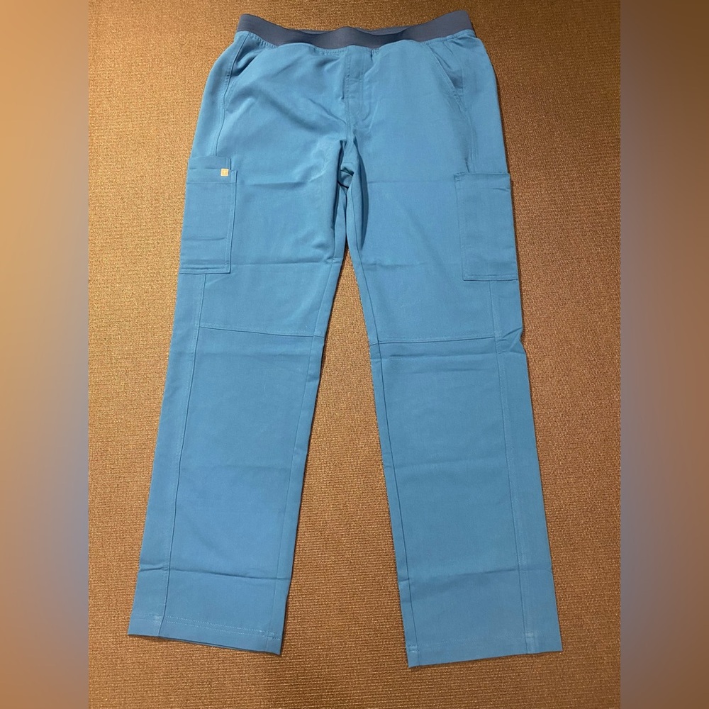 Figs‎ Mens Axim Cargo Scrub Pants Size XL Alps Blue